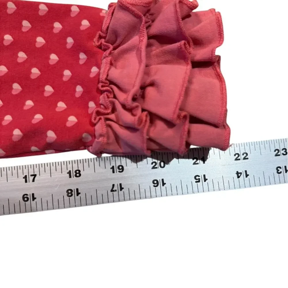 Matilda Jane Red Heart Leggings with Ruffle Trim Girls Size 8